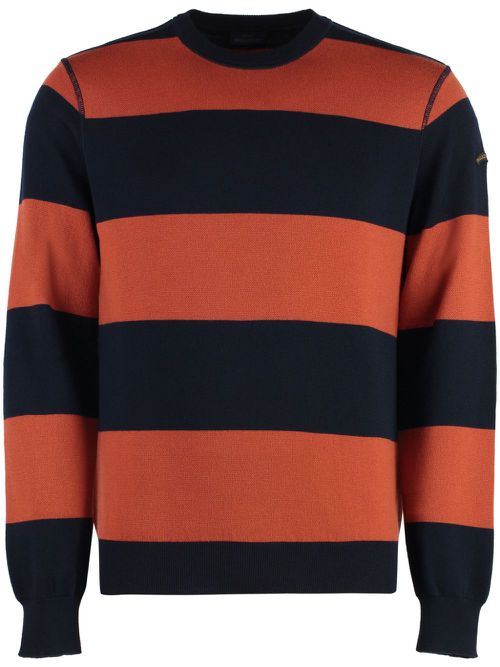 Striped wool sweater - Blue