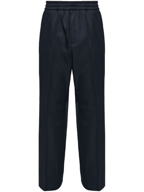 Elasticated loose-fit trousers - Blue