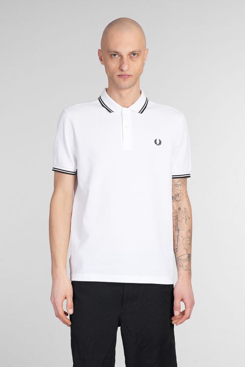 Polo In White Cotton
