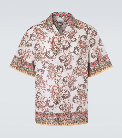 Paisley cotton bowling shirt