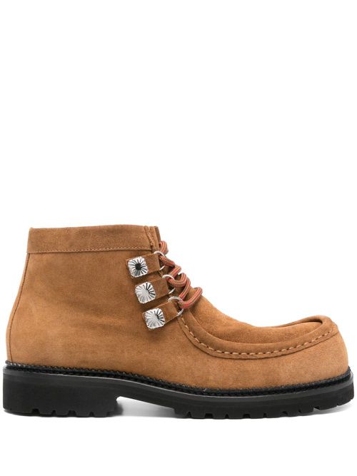 Suede ankle boots - Brown