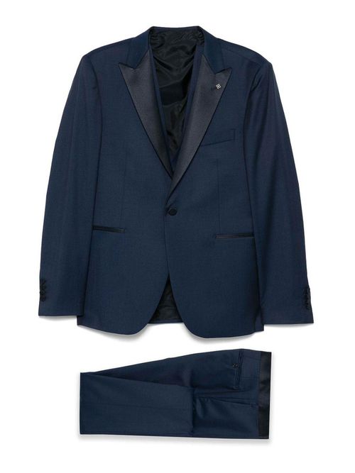 Blue Suit With Vest Jacket And Trousers