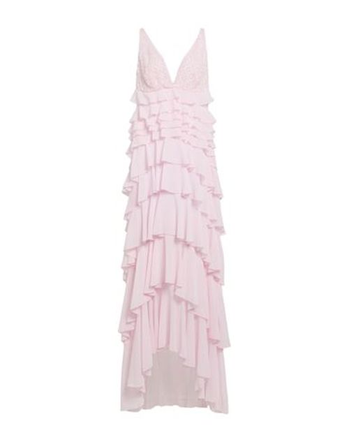 Woman Maxi dress Light pink Size 8 Polyester