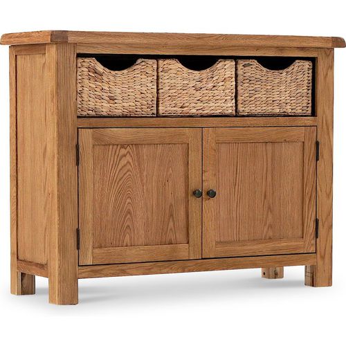 Zelah Oak Sideboard, 3 Storage Baskets | Roseland