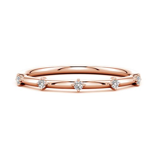 Angara 1.5 MM Round Diamond Five-Stone Station Ring in 14K Rose Gold