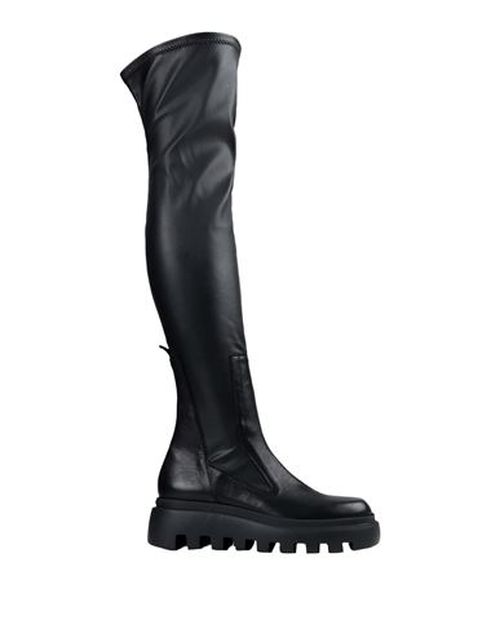 Vic Matiē Woman Boot Black Size 7 Soft Leather, Textile fibers