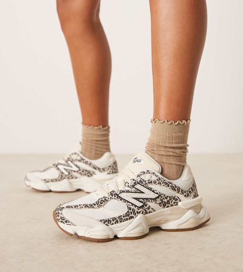 9060 trainers in leopard print - Exclusive to ASOS-Neutral