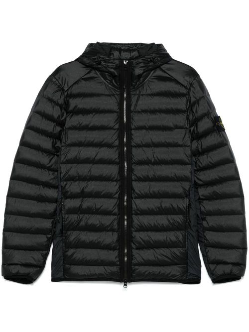 Hooded down jacket - Black
