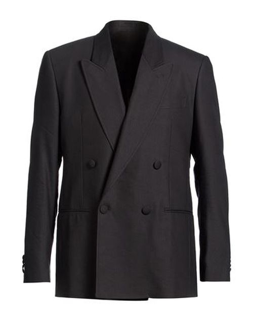 Man Blazer Black Size 42 Linen, Wool
