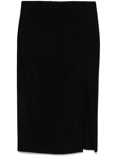 Draped midi skirt - Black