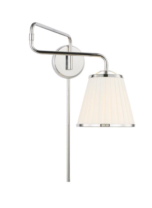 Visual Comfort Studio Esther Wall Sconce in Polished Nickel by Lauren Ralph Lauren