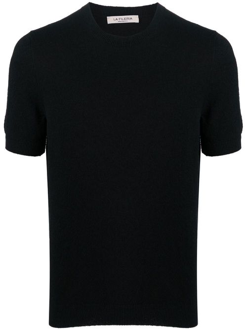 Jersey short-sleeved polo shirt - Black