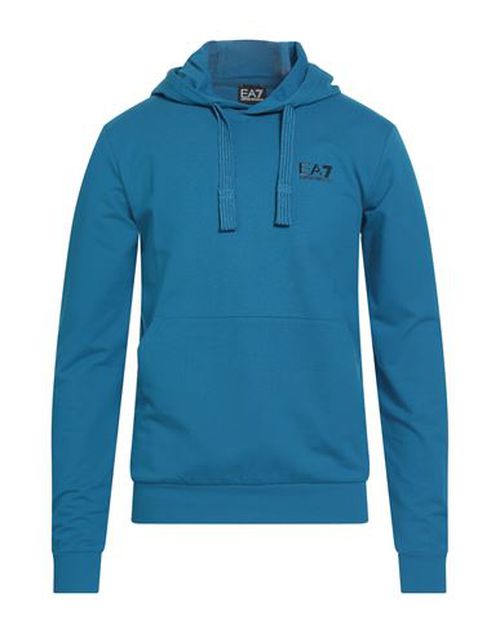 Man Sweatshirt Azure Size M Cotton, Elastane