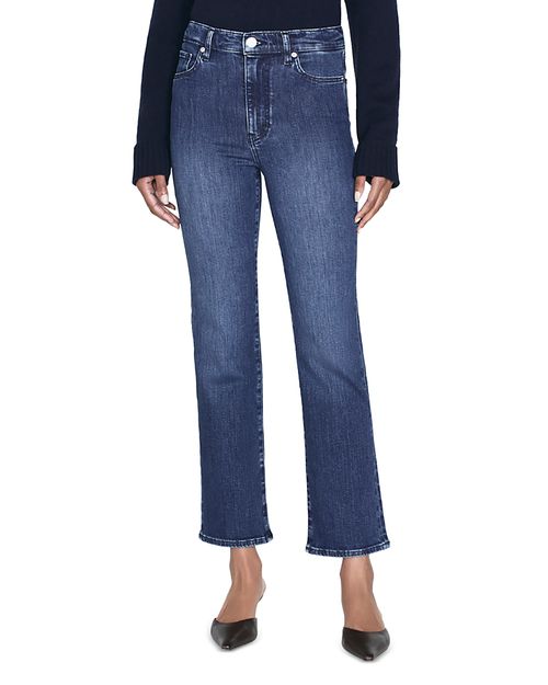 Le Sleek Straight Fit High Rise Cropped Jeans in Thunderstorm