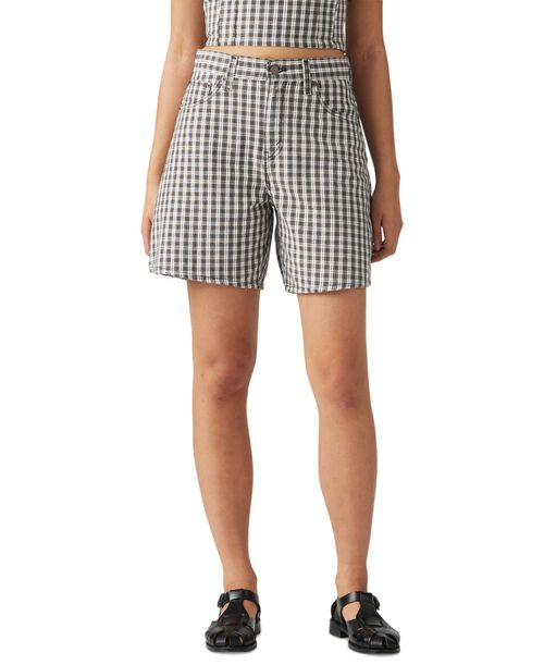 Â Women's High-Rise Check-Print Baggy Shorts - Milo Plaid Short