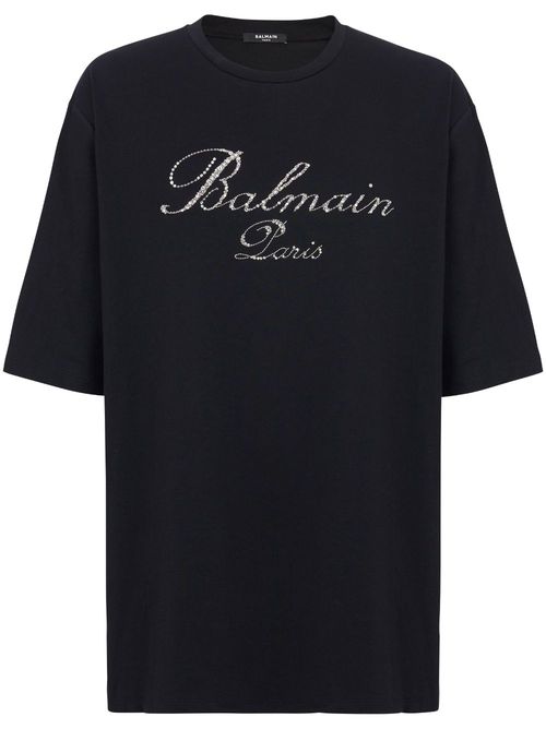Logo-embellished cotton T-shirt - Black