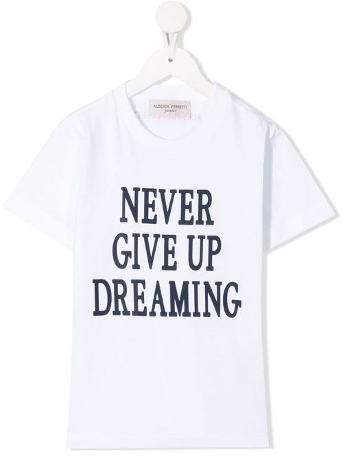 Slogan-print cotton T-shirt - White