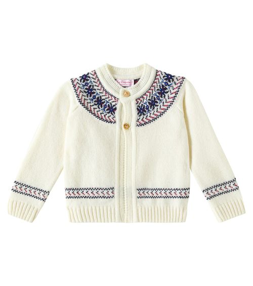 Baby Fair Isle wool-blend cardigan