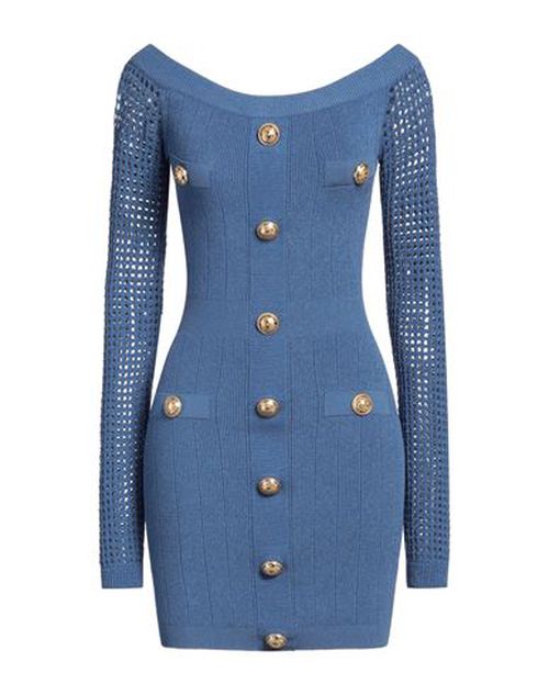Woman Mini dress Blue Size 4 Viscose, Polyester