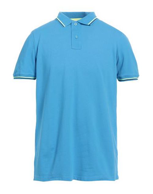 Sundek Man Polo shirt Azure Size L Cotton, Elastane