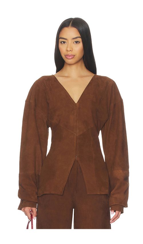 Deme by Gabriella The Chelsea Top in Chocolate Brown. L also in M