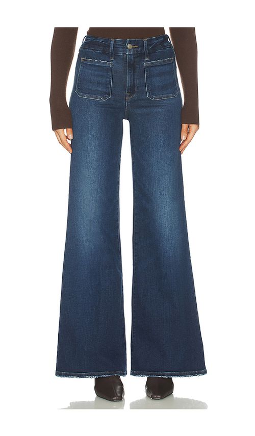Good American Soft Tech Good Waist Palazzo Jeans in Blue. - 0 also , 10, 12, 14, 16, 18, 2, 20, 4