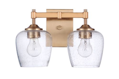 Stellen 2-Light Bathroom Vanity Light in Satin Bra