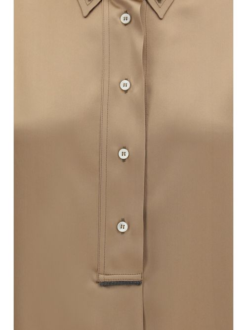 Silk Shirt — Beige