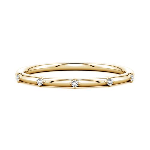 Angara 1.2 MM Round Diamond Five-Stone Station Ring in 18K Yellow Gold