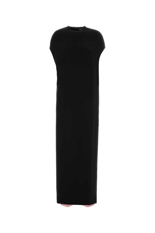 Silk Elastane Dress — Black