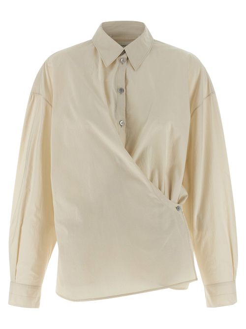 Straight Collar Twisted Shirt