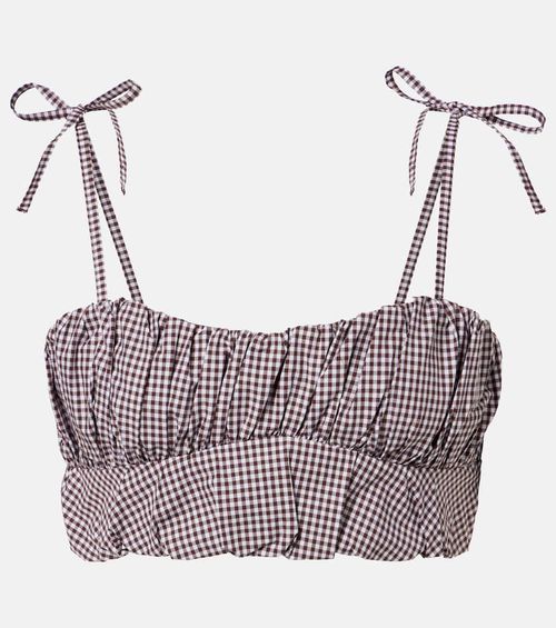 Pelea gingham cotton crop top