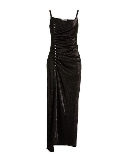 Woman Maxi dress Black Size 12 Viscose, Polyester, Elastane