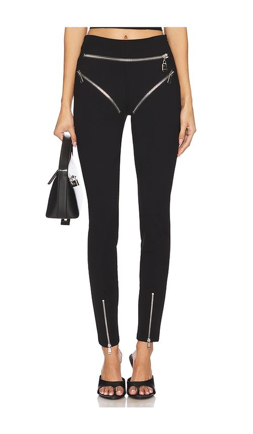 AREA Zipper Brief Legging in Black