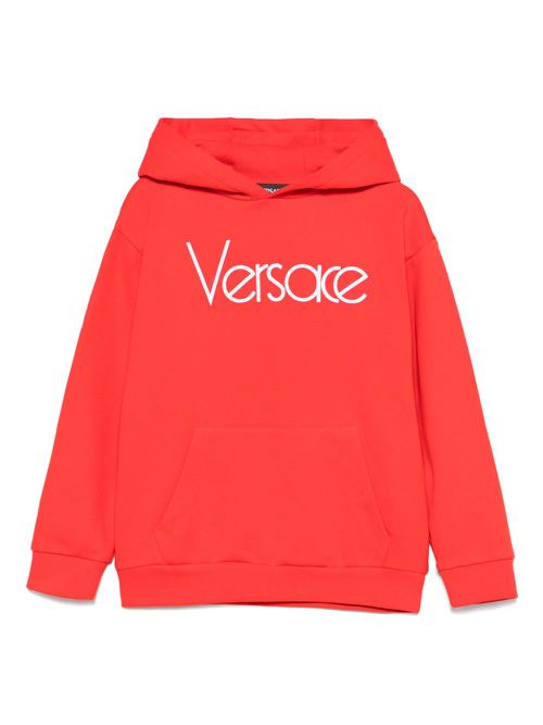 Embroidered-logo hoodie