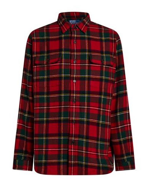 Man Shirt Red Size M Wool