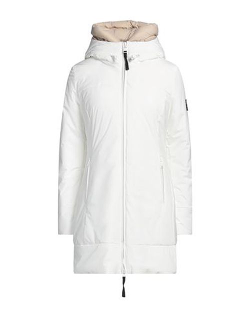 Woman Coat White Size 2 Polyester, Elastane