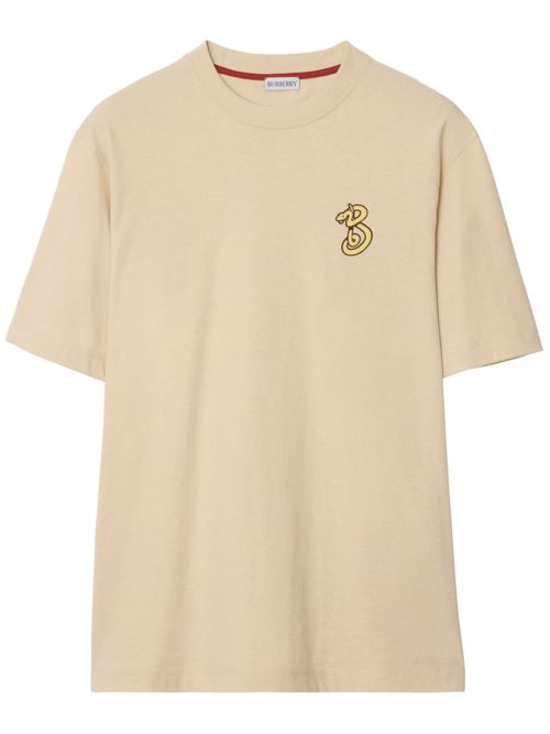 B Snake cotton t-shirt - Neutrals