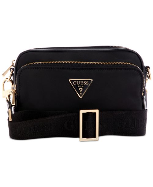 Little Bay Nylon Double Compartment Camera Crossbody - Black