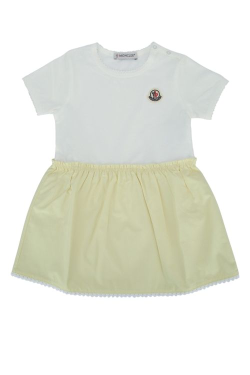 Logo-Embroidered Cotton Dress — White