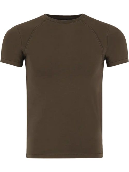 Raglan-sleeve T-shirt - Brown