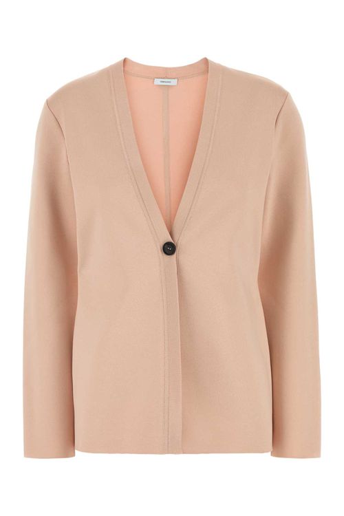 Pink Stretch Viscose Blend Cardigan