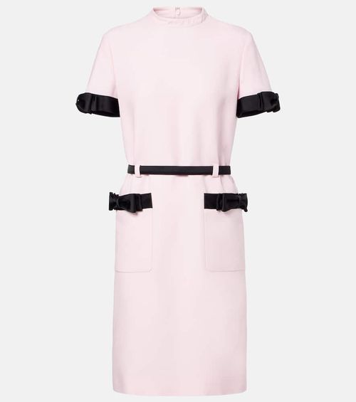 Crepe Couture bow-detail minidress