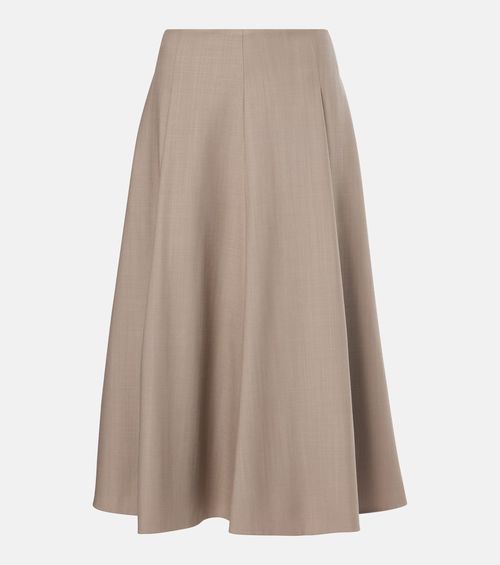 Wool midi skirt