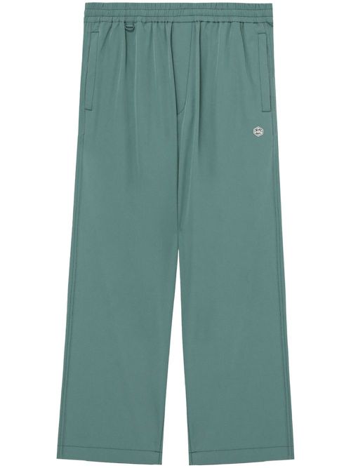 Logo-appliqué track pants - Green