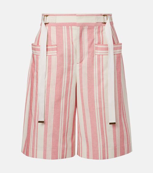 Chloé Striped cotton Bermuda shorts