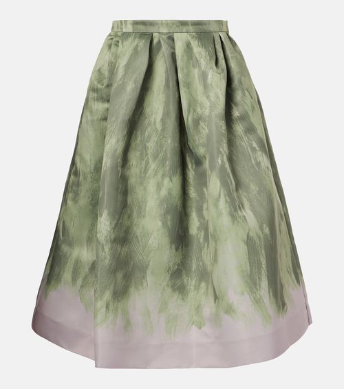 Satin midi skirt