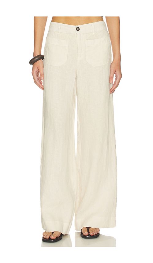Sanctuary The Linen Marine Wide Leg Pants in Cream. - 32 also , 26, 29