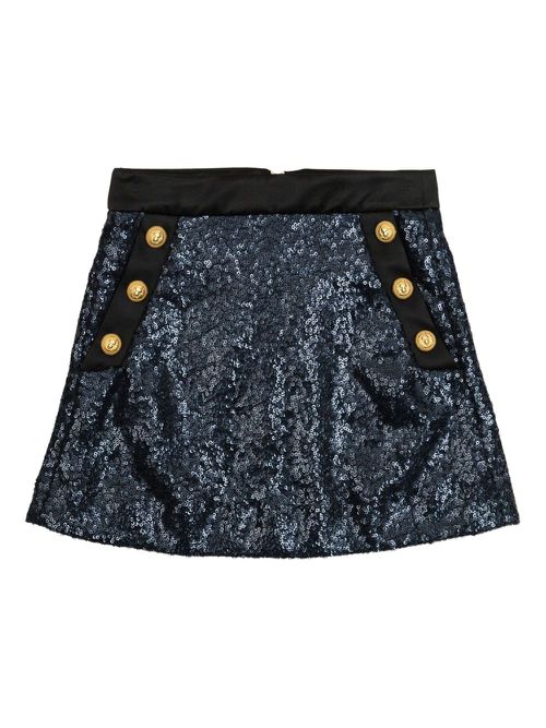 Sequin-embellished skirt - Black