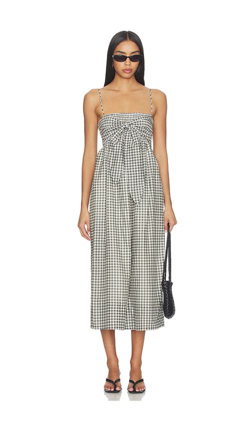 Vince Tie Smocked Cami Dress in Grey. - L also in